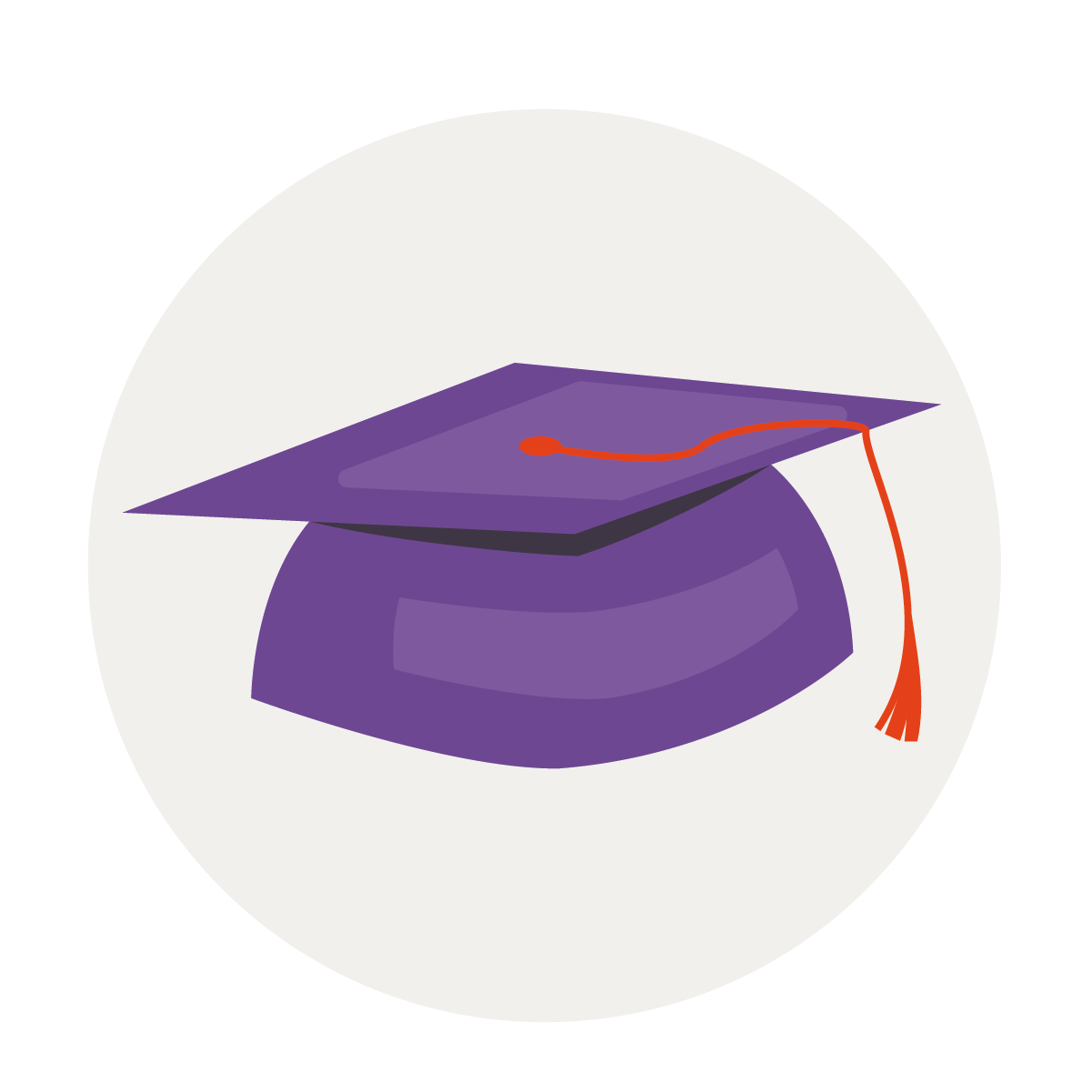 Graduation icon on white